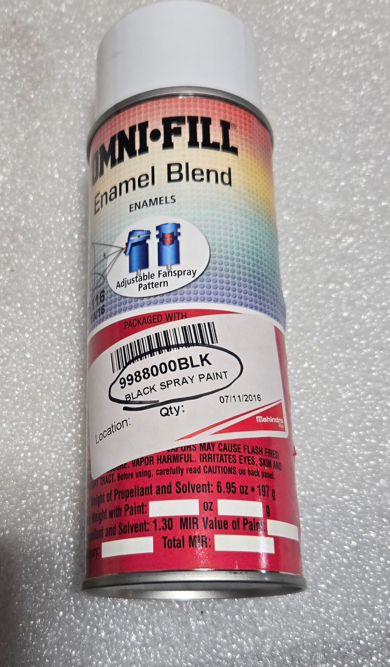 Mahindra Black Spray Paint, 9988000BLK