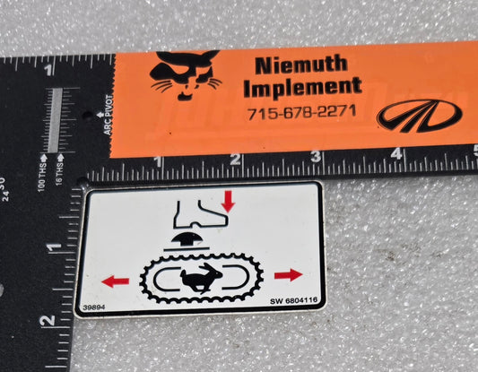 TWO SPEED TRAVEL DECAL. 6804116