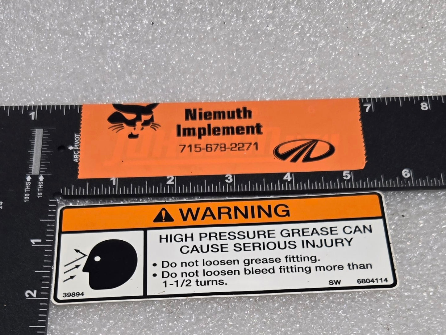 HIGH PRESSURE WARNING DECAL, 6804114