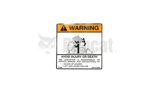 WARNING DECAL, 6702255